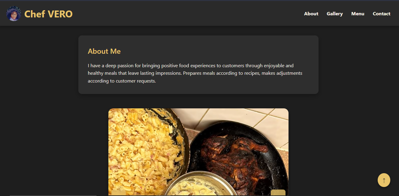 Chef Veronica portfolio website